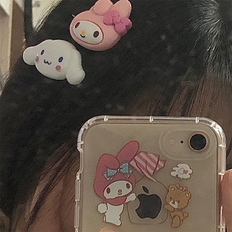 Kẹp Tóc Mỏ Vịt Bằng Acrylic In Họa Tiết Hoạt Hình Dễ Thương