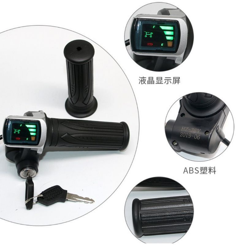 Tay ga báo pin xe điện liền khoá