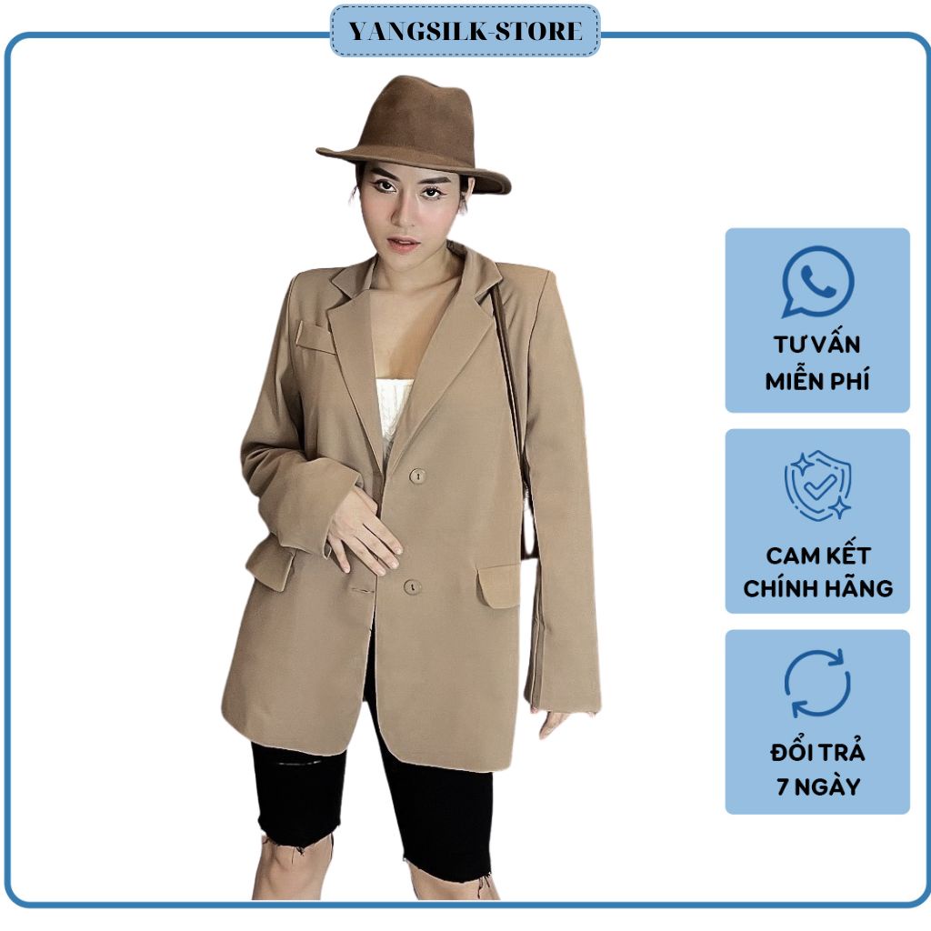 Áo Blazer nữ dài tay 2 lớp vét nữ đẹp theo phong cách Hàn quốc VS1 Naisoc Boutique
