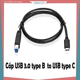 Cáp USB 3.0 Type B sang USB Type C cho Docking, HDD Box, Máy In, Scan,... Kết Nối với PC, Laptop - SNSHOP