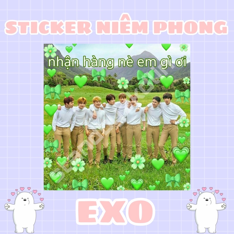 STICKER NIÊM PHONG EXO