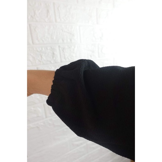 Áo nỉ xốp thắt nơ Madewell Texture Thread crepe wrap top