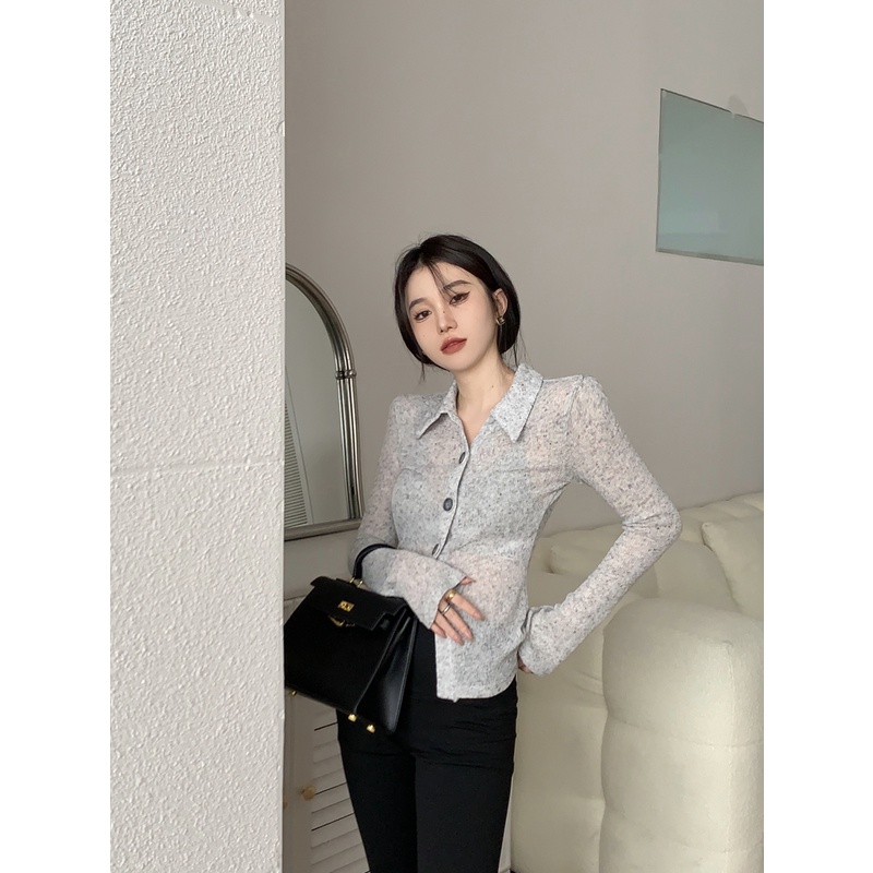 ZHELIHANGFEI Áo Cardigan Dệt Kim Tay Dài Chống Nắng Ôm Eo Quyến Rũ Cho Nữ