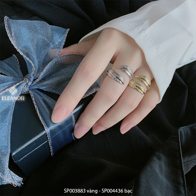 Nhẫn nữ titan Eleanor Accessories hình lá phụ kiện trang sức 3883