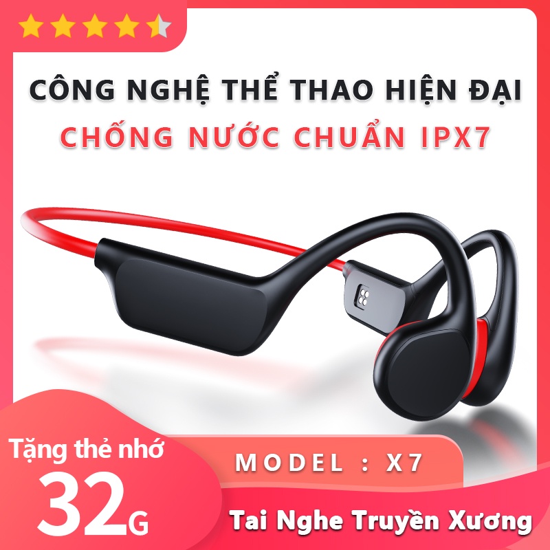 Tai Nghe Thể Thao Không Dây Bluetooth dẫn truyền qua xương chống nước IPX8 Chất lượng cao QUICK5S X7