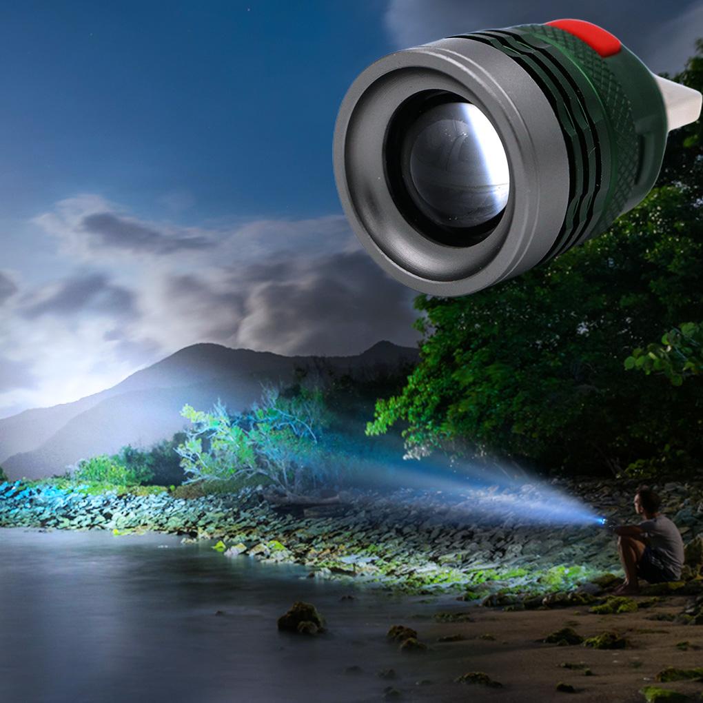 Đèn Pin 3 Bánh Răng Mini Bằng Hợp Kim Nhôm Giao Diện USB