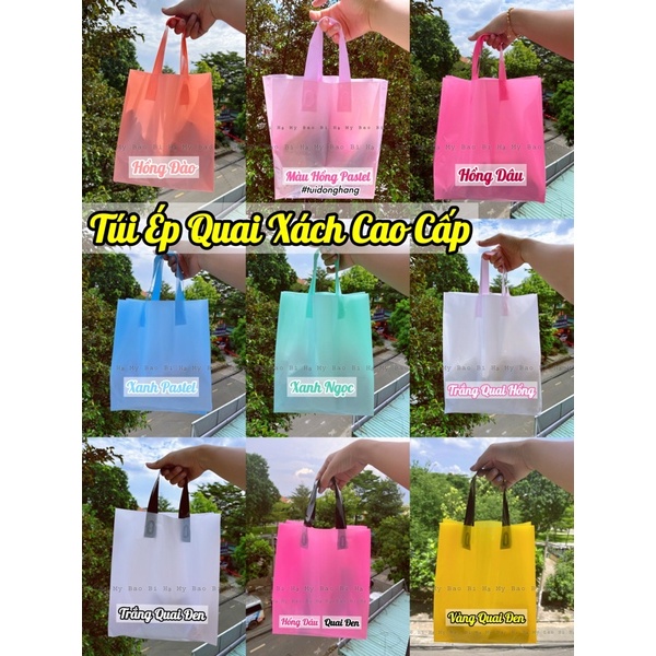 Túi Ép Quai Đựng Hàng Màu Pastel Hàng Cao Cấp (Nhận In Logo Thương Hiệu)