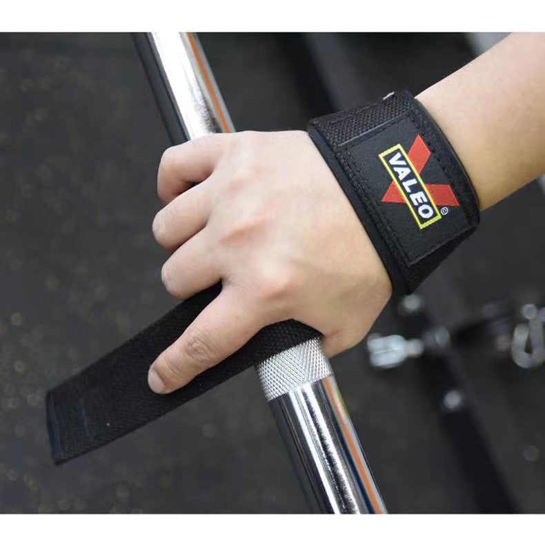 Dây strap kéo lưng Valeo chống trơn trượt hỗ trợ các bài tập thể hình Gym Deadlift Lat pull down Penlay row