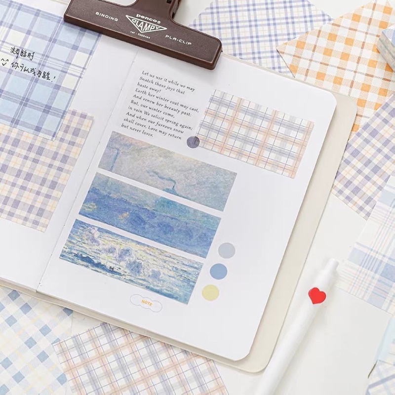 Giấy Note Giấy Ghi Chú 400 Tờ Kẻ Caro Nhiều Màu Sắc Vintage Mẫu 2022