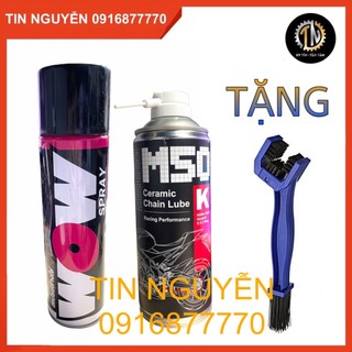 Combo dưỡng sên voltronic m50 400ml + vệ sinh sên wow 600ml hàng chính hãng tặng bàn chải chà sên