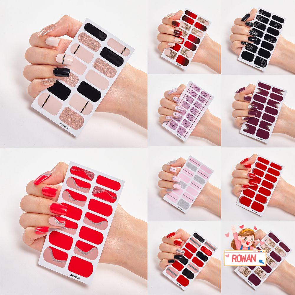 Miếng Dán Móng Tay Tự Dính Dạng Nhấn Lấp Lánh Dành Cho Nữ
