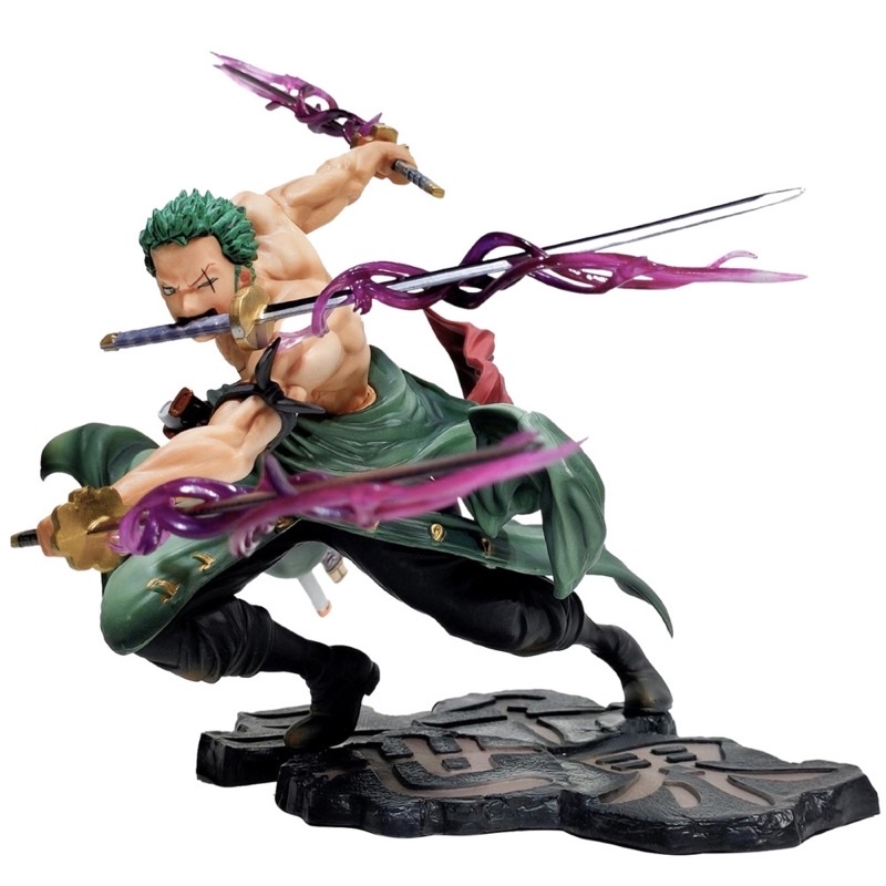 Mô hình One Piece Zoro 3000 thế giới có 2 đầu 3 vòng hắc kiếm - Loại có box nhựa - hộp màu - One Piece - Có Hộp Màu