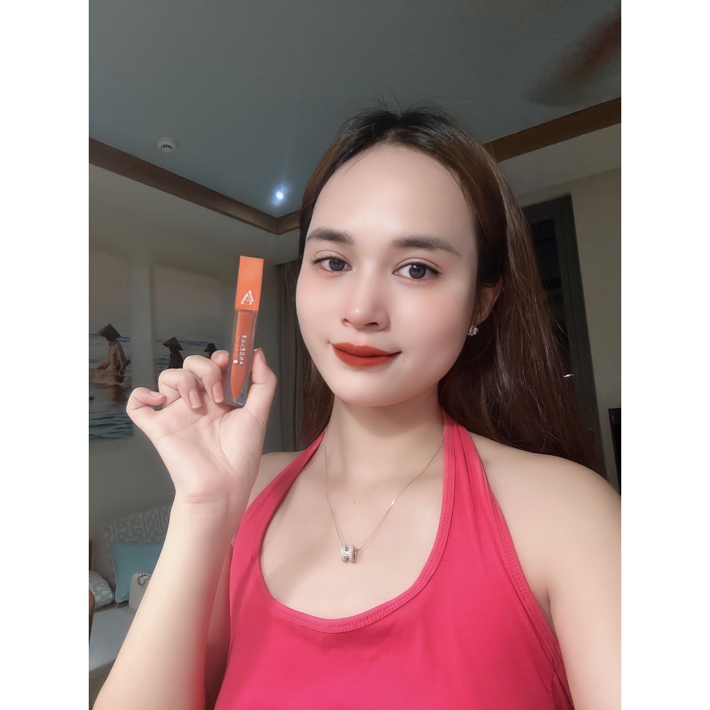 Son Kem Siêu Lì Angelux Màu Cam Nâu