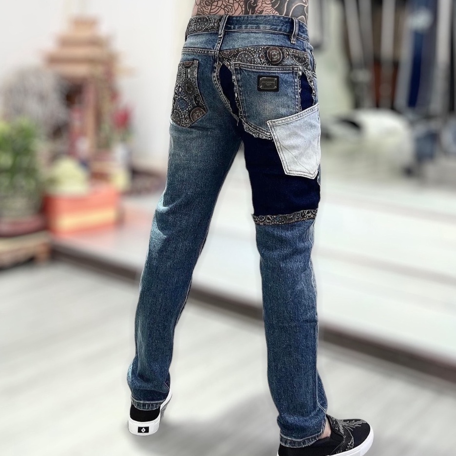 Quần Jeans Doncle  Quần Bò Doncle Quần Vá Sau Siêu Cấp Vải Bò Co Dãn 4 Chiều Không Phai Màu