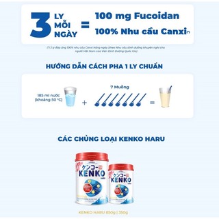 [HSD T1-2025] SỮA BỘT VINAMILK KENKO HARU - HỘP 850G.