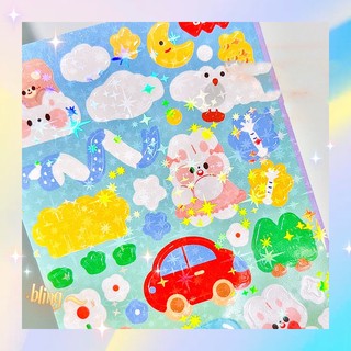 Set 4/6 sticker PVC Hologram