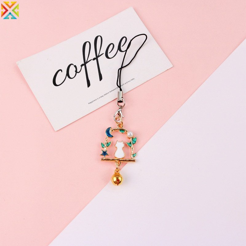 Móc Khóa Điện Thoại Hình Thỏ Mèo Dễ Thương