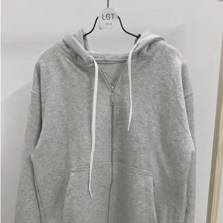 Áo Khoác Nỉ Hoodie TAY PHỒNG Form Rộng Zip Trơn Nam Nữ BASIC Ulzzang Unisex