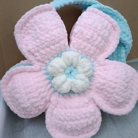 Túi hoa cúc daisy flower blooming bag len nhung đũi handmade dễ thương