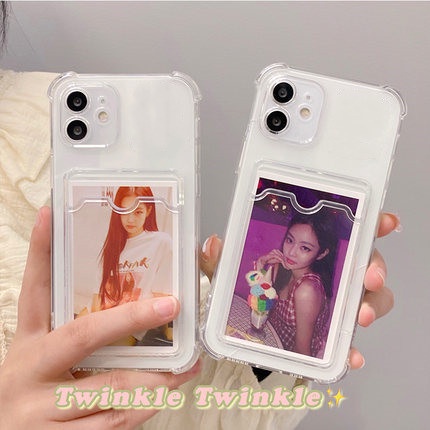 For IPhone 14 Pro Max Ốp điện thoại tpu mềm mỏng chống sốc có ngăn đựng thẻ thời trang thích hợp cho for IPhone 11 Pro Max 8 7 Plus X XS XR 13 12