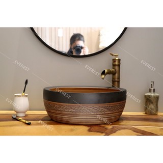 Chậu sứ Mỹ thuật/Chậu rửa mặt/Lavabo cổ điển EV-CĐ19
