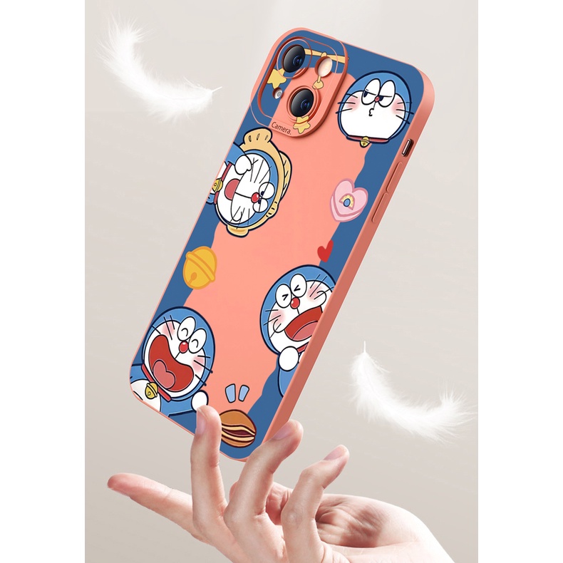 Ốp Điện Thoại Góc Vuông Hình Doraemon Cho OPPO A16 A15 A16E A16k A95 Reno6 Z 5G A94 A54 A74 4G A53 A76 A96 4G A12 A5S A7