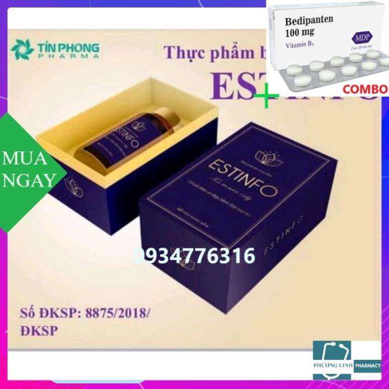 Combo Bedipanten 100mg +  Estinfo - Hỗ Trợ Tăng Cường Nội Tiết Tố Nữ