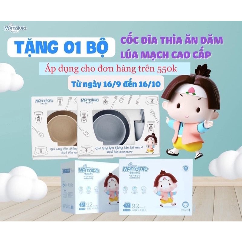 Tã bỉm dán/quần momotaro chính hãng S112/M96/M92/L84/XL78/XXL72/XXXL70