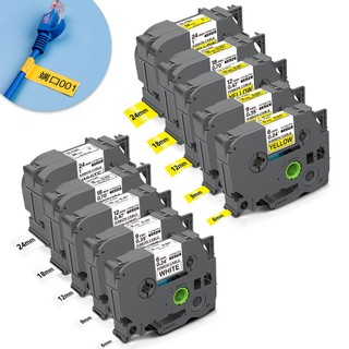 Băng Dính ID Linh Hoạt 6-24mm Tương Thích Với Máy In PT-H107B PT-D450 PT-D600 Brother PT-H110 PT-H107B PT-D450 PT-D600