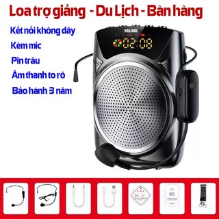 Loa Trợ Giảng Keling Q5/K2, Máy Trợ Giảng Có Mic Cài Áo, Máy Trợ Giảng Mini, Không Dây Phiên Bản Cao Cấp - Bảo hành 1-1