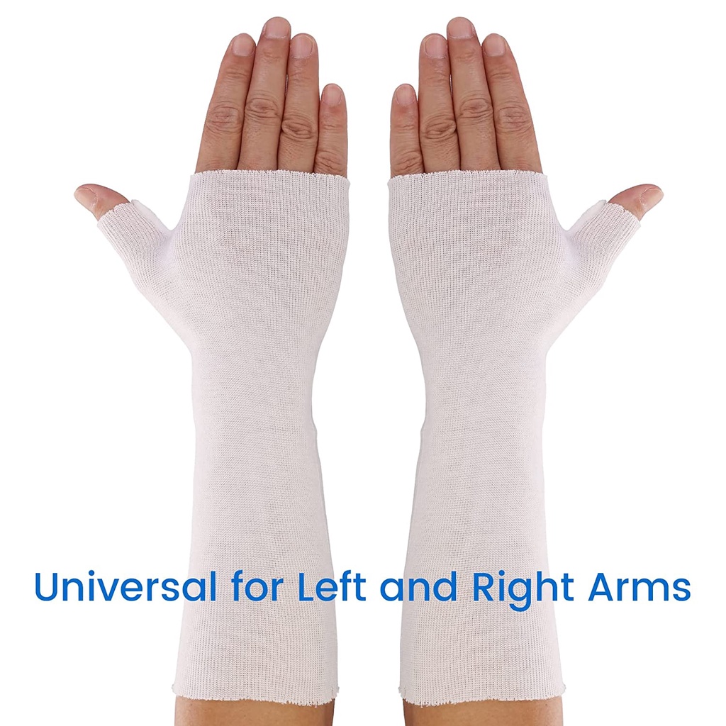 VELPEAU Cổ Tay Và Ngón Tay Cái Spica Stockinette (Gói 10 Cái) Vớ Cánh Tay Thoải Mái Bộ Bảo Vệ Da Bằng Vải Bông Tấm Lót Cổ Tay Và Ống Tay Quấn Sẵn Để Nẹp Vòng Đệm Khí Dây Đeo Tay
