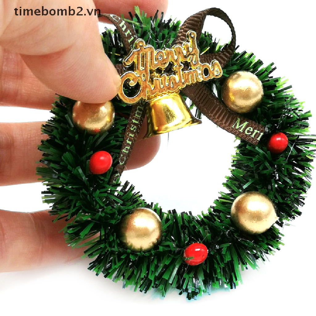 Vòng Hoa Mini Trang Trí Giáng Sinh Năm Mới 2023 Cho Nhà Búp Bê Tỉ Lệ 1: 12