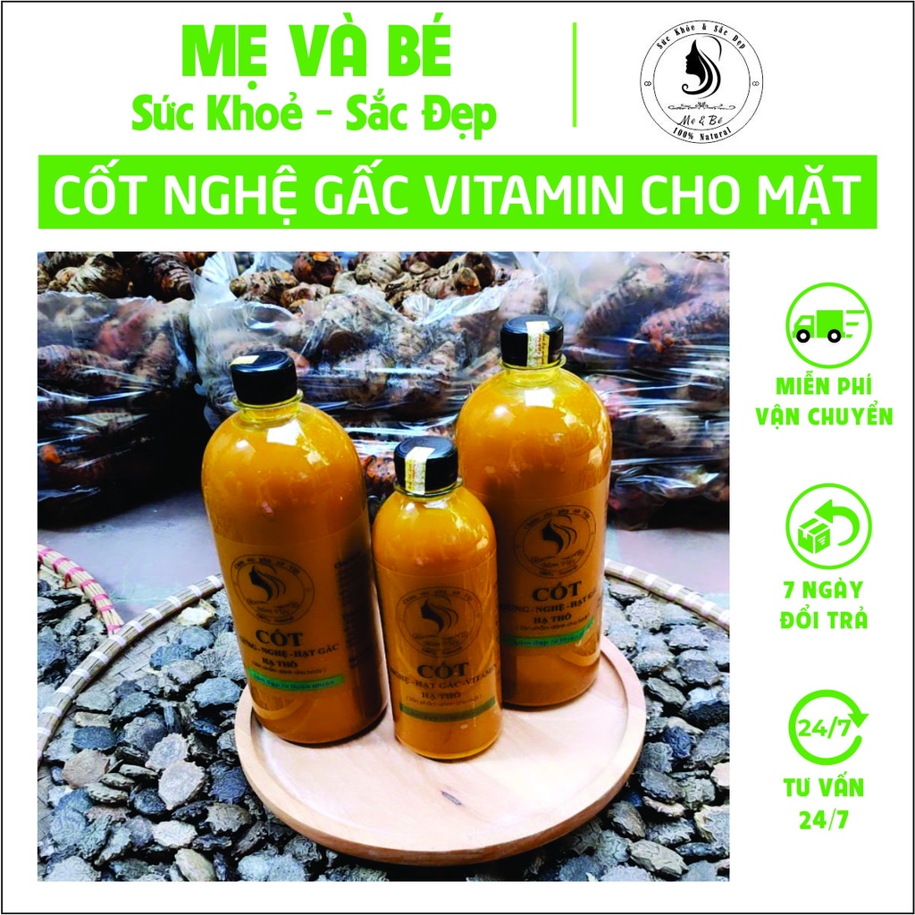 Cốt nghệ hạ thổ sau sinh , Cốt gừng nghệ gấc hạ thổ (CHO MẶT)