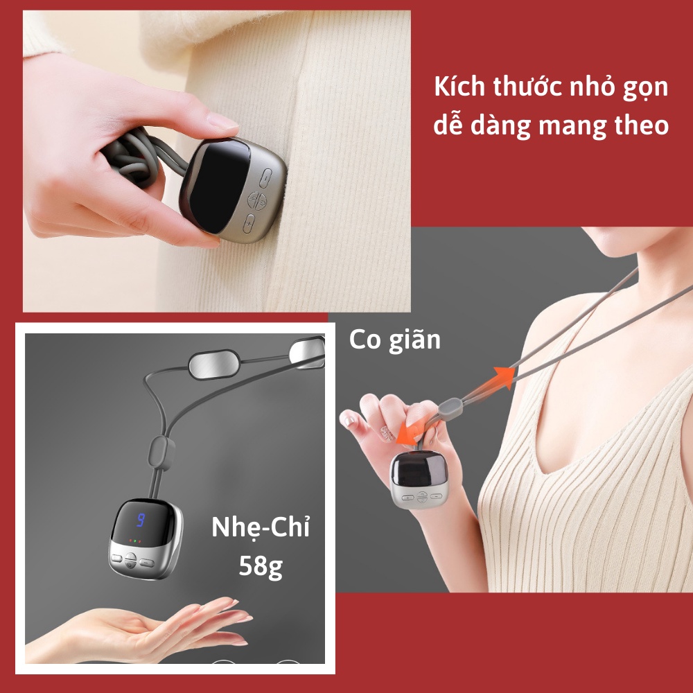 Dây đeo massage cổ vai gáy CTFAST A7 công nghệ xung điện kép kết hợp 9 cường độ rung hỗ trợ giảm đau mỏi cơ