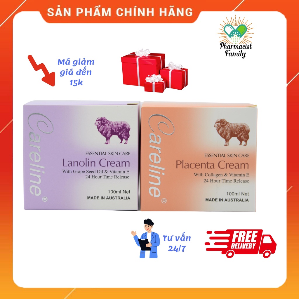 [ÚC] Kem Nhau Thai Cừu Careline Placenta Cream -100ml