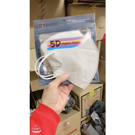 Túi 10 Khẩu trang 5D Mask Thịnh Phát kháng khuẩn, chống bụi mịn