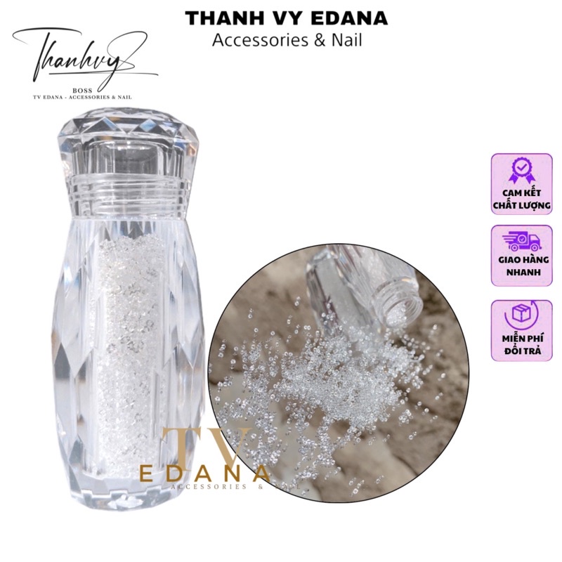 Đá rắc nail màu trắng, đá trang trí móng