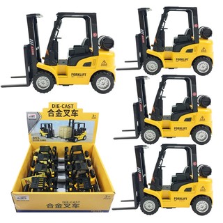 Diecast Forklift Truck Toy Alloy Engineering Vehicle Models Toy for Kids
