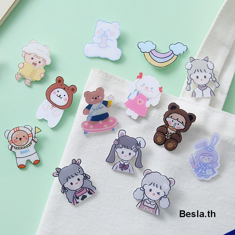 Ghim Cài Áo Bằng Acrylic Hình Hoạt Hình Sáng Tạo Dễ Thương Besla.th1