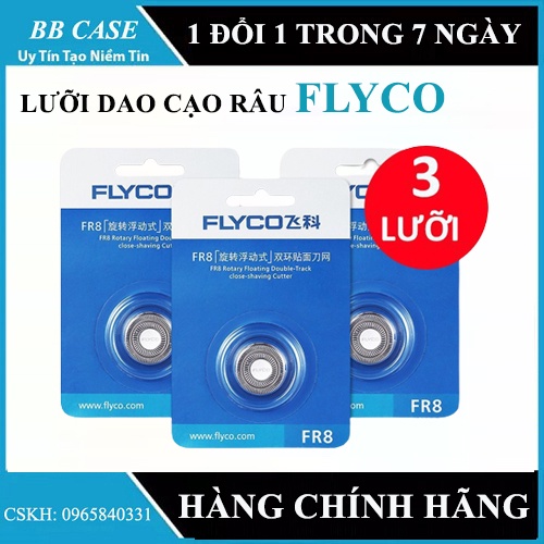 Bộ 3 Lưỡi máy cạo râu FLYCO FR6, FR8 cao cấp thay thế cho tất cả các model dòng máy cạo râu FLYCO