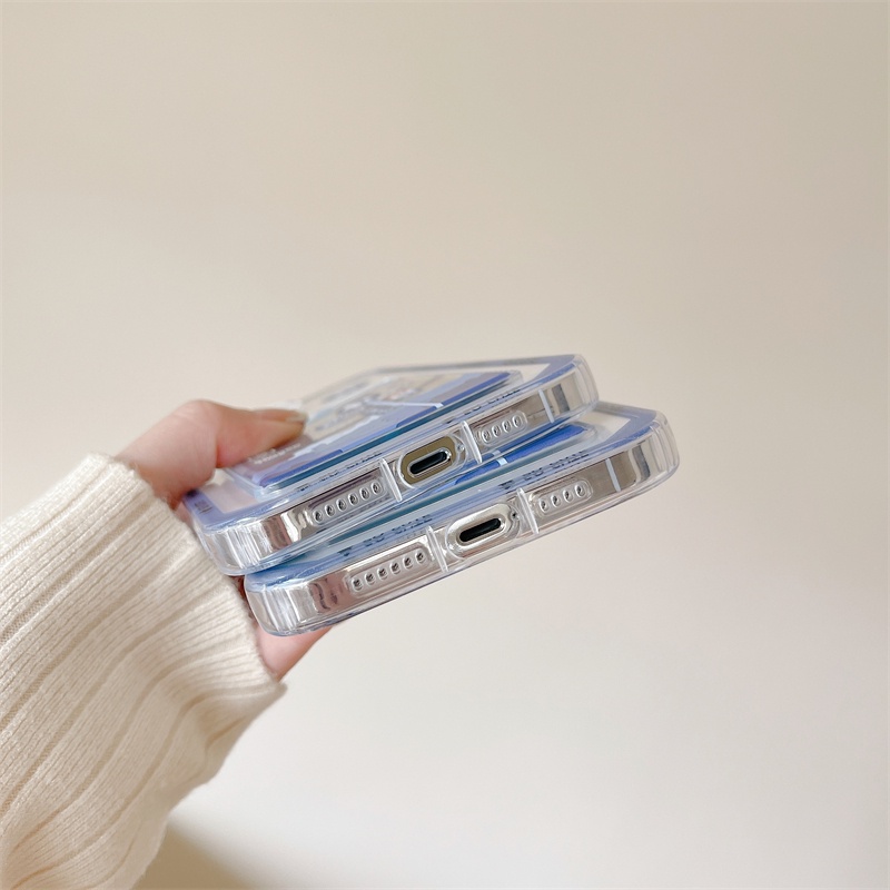Ốp Điện Thoại TPU Mềm Trong Suốt Có Túi Khí Chống Rơi Và Ngăn Đựng Thẻ Cho iPhone 14 13 12 11 Pro Max XR XS 8 / 7 Plus