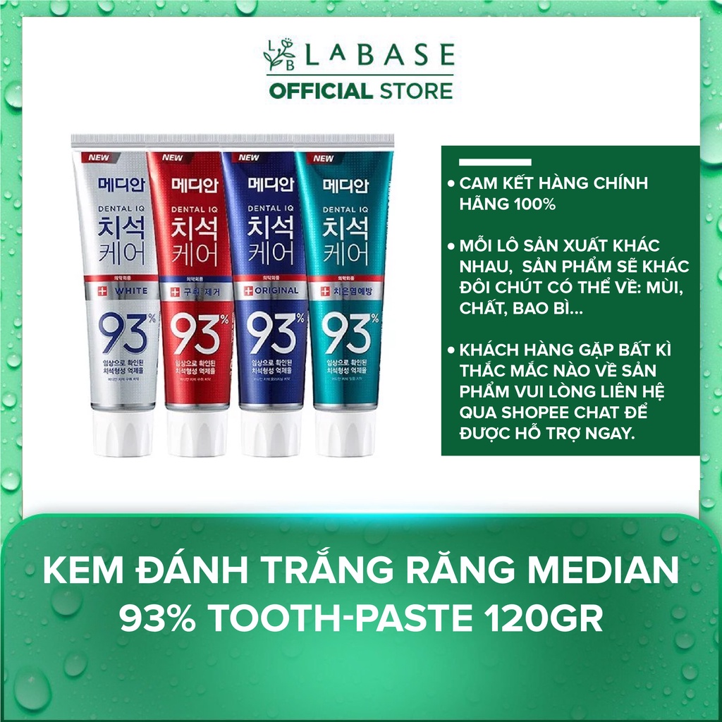 Kem Đánh Trắng Răng MEDIAN 93% Tooth-Paste 120gr
