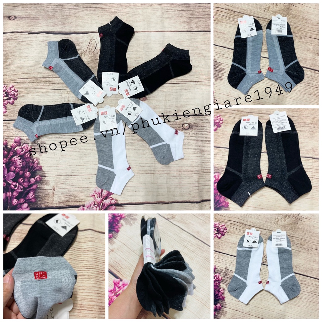 Tất/Vớ nam cổ ngắn Uniqlo hàng xuất chuẩn loại 1 chống hôi chân