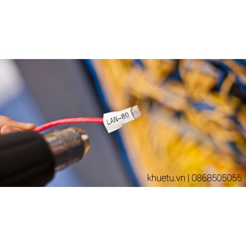 Ống Co Nhiệt HZSe màu trắng , khổ 5.8-17.7mm chiều dài 1,5m dùng cho máy in nhãn Brother