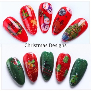 Foil dán móng tay trang trí nail ( mẫu noel )
