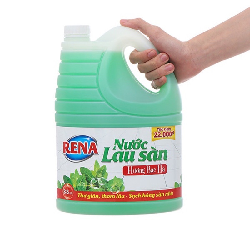 Nước lau sàn RENA sả chanh/bạc hà/hương phấn dịu nhẹ can 4L