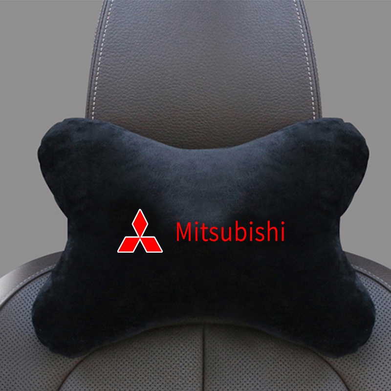 1 Gối Tựa Đầu Thoáng Khí In Logo Xe Hơi Mitsubishi ASX Lancer EX Pajero Outlander L200 EVO