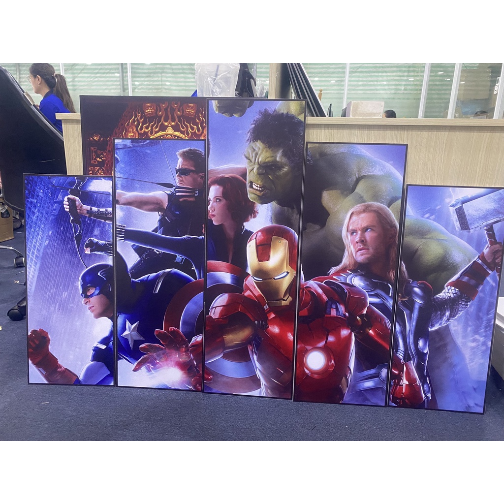 Tranh dán tường marvel iroman - nhựa formex dán tường - tranh phòng game