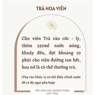 Trà Hoa Cúc Đường Phèn Mật Ong