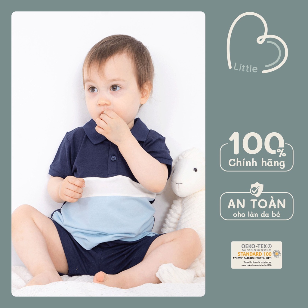 Bộ quần áo Polo cộc tay phối ngực BU PONIE